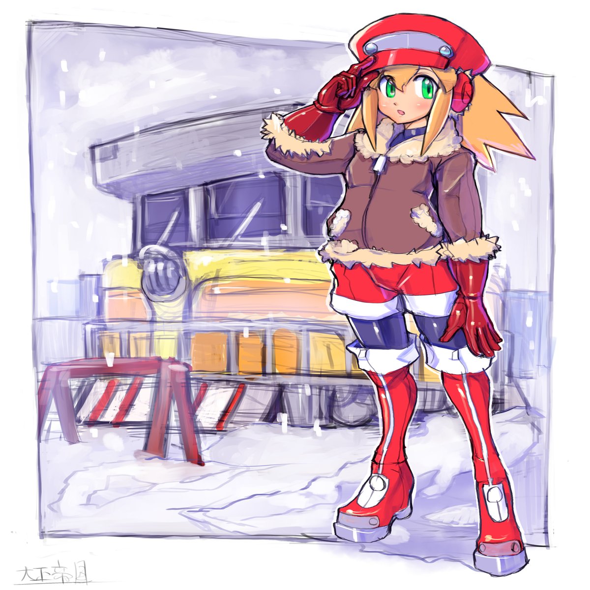 冬仕様のロールちゃん 