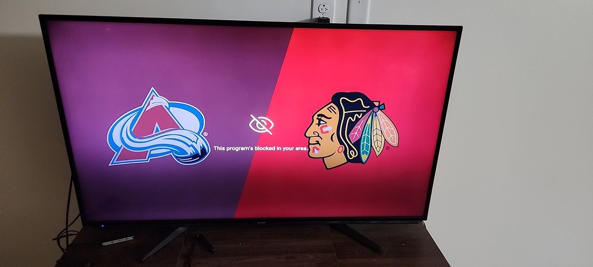 bluebeller8's tweet photo. @NHL As a staunch hockey fan and one who wants the game to grow, i do not understand how a game on TNT could be blocked. This is a nationally televised game, and it is blocked. The only way this could happen is incompetence. https://t.co/UBFaRFNzm7
