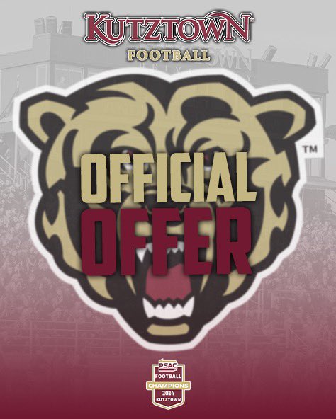 Trey Lear (@treylear350) on Twitter photo Beyond Blessed to receive my first offer from <a href="/KUBearsFootball/">Kutztown Football 🐻</a>
<a href="/KUHC_Clements/">Jim Clements</a> <a href="/AmechieWalkerJr/">Coach Mech</a> <a href="/CoachFargo_KUFB/">Eric Fargo</a> <a href="/CoachWinicov/">Gordon Winicov</a> Beyond Blessed to receive my first offer from <a href="/KUBearsFootball/">Kutztown Football 🐻</a>
<a href="/KUHC_Clements/">Jim Clements</a> <a href="/AmechieWalkerJr/">Coach Mech</a> <a href="/CoachFargo_KUFB/">Eric Fargo</a> <a href="/CoachWinicov/">Gordon Winicov</a>