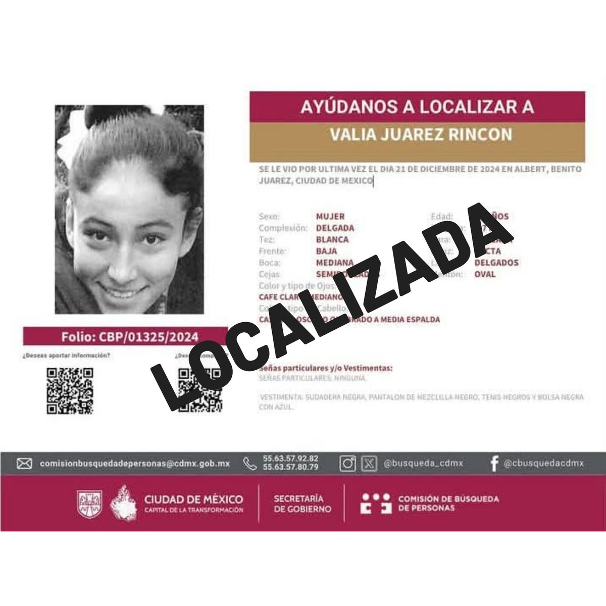 Gracias a quienes apoyaron compartiendo la información.