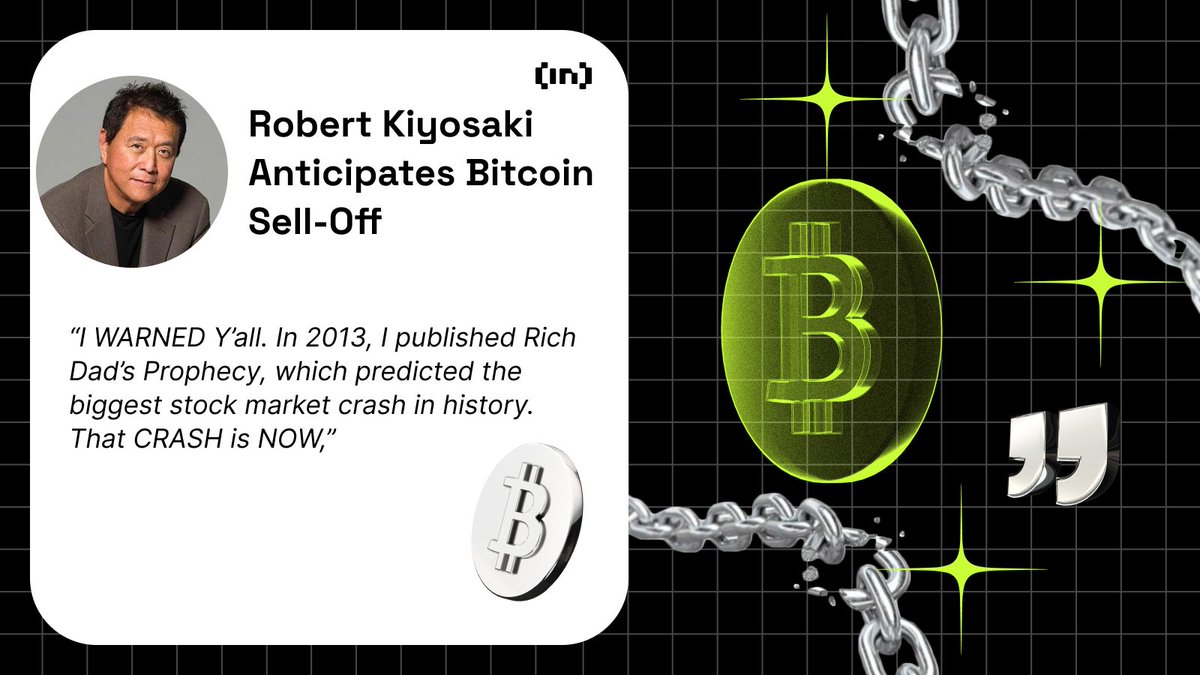 📢 Robert Kiyosaki Warns: Biggest Stock Market Crash in History is Here The  Rich Dad Poor Dad author predicts a massive sell-off of expensive assets,  including #Bitcoin.