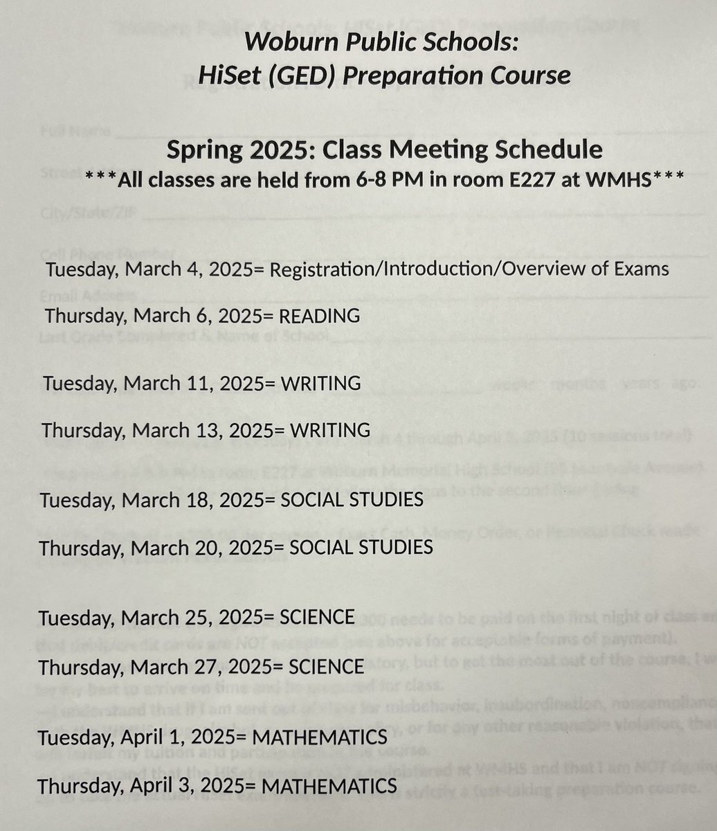 WPS HiSet (GED) Prep Course tweet media