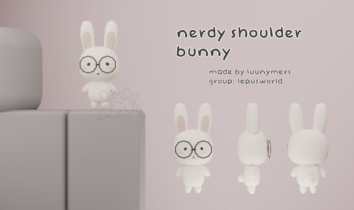 luunymy's tweet image. hii! i recently dropped my first ugc item on my group, lepusworld ! come and support &lt;3
link in replies...
#RobloxDev #RobloxUGC #RobloxUGCConcept