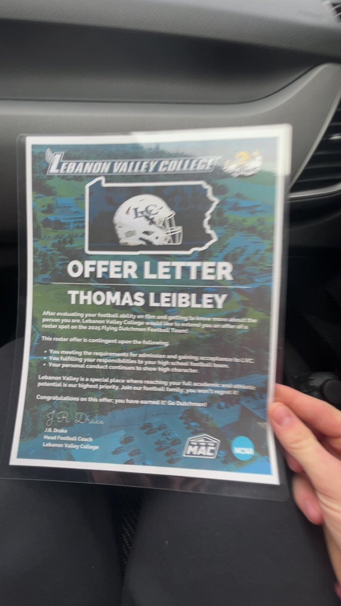 Thomas (@thomasleibley23) on Twitter photo i want to thank <a href="/CoachThompsonCT/">Chris Thompson (Coach T)</a> and <a href="/CoachDrake31/">J.R. Drake</a> for inviting me and my mom out on a visit and blessing me with my 3rd offer from Lebanon Valley College i want to thank <a href="/CoachThompsonCT/">Chris Thompson (Coach T)</a> and <a href="/CoachDrake31/">J.R. Drake</a> for inviting me and my mom out on a visit and blessing me with my 3rd offer from Lebanon Valley College