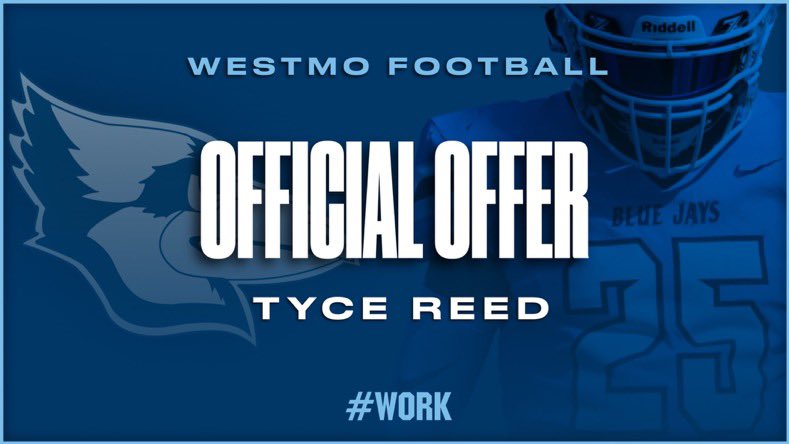 Blessed to receive an offer from <a href="/WESTMOFB/">Westminster College Football</a> <a href="/WC_BlueJays/">WestminsterAthletics</a> thank you <a href="/BranCollins9/">Brandon Collins</a> <a href="/Coach_Butts/">Luke Butts</a> <a href="/CoachKoustmer/">Coach Koustmer</a> <a href="/Coach___Kelly/">Thomas Kelly</a> <a href="/CoachKGRoberts/">Kendall Roberts</a> and Coach Lewis for the amazing opportunity