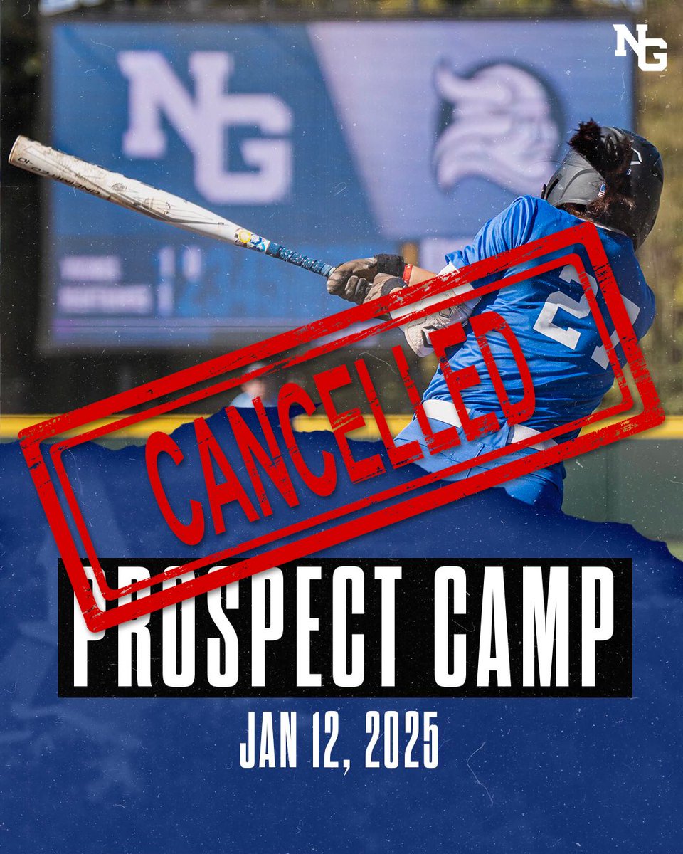 ‼️🚨Due to the inclement weather, our January 12th Prospect Camp has been cancelled.  ‼️🚨
