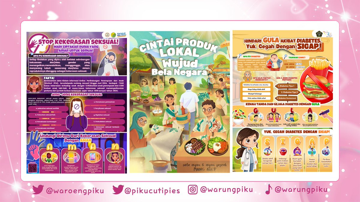 waroengpiku's tweet image. ˖⌑ ࣪˖ ୨୧ help rt &amp;amp; like please🍧
alo cutiepiess 🍥 Looking for super cute poster &amp;amp; infographic designs? 👩🏻‍🎨 Check out this adorable catalog ❗Guaranteed to melt your heart 💗

💌 WA me if you wanna chat, let’s create something amazing tgt 🎐
#zonauang #jokiposter #jokiinfografis