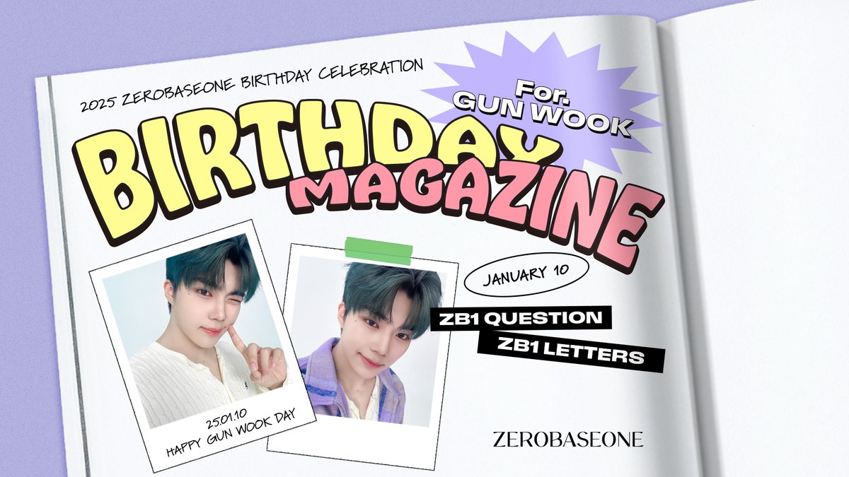 We wish Happy Birthday to GUN WOOK

Birthday Magazine for GUN WOOK📚

🔗 artist.mnetplus.world/main/stg/zerob…

#ZEROBASEONE #ZB1 #제로베이스원 
#PARKGUNWOOK #박건욱
#HAPPYGUNWOOKDAY