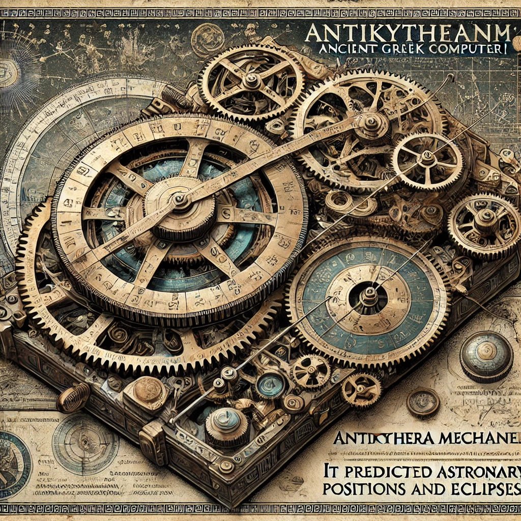 Carolin58988386's tweet image. The Antikythera mechanism was an ancient Greek analog computer. It predicted astronomical positions and eclipses. ⚙️ #AntikytheraMechanism #AncientTech #History