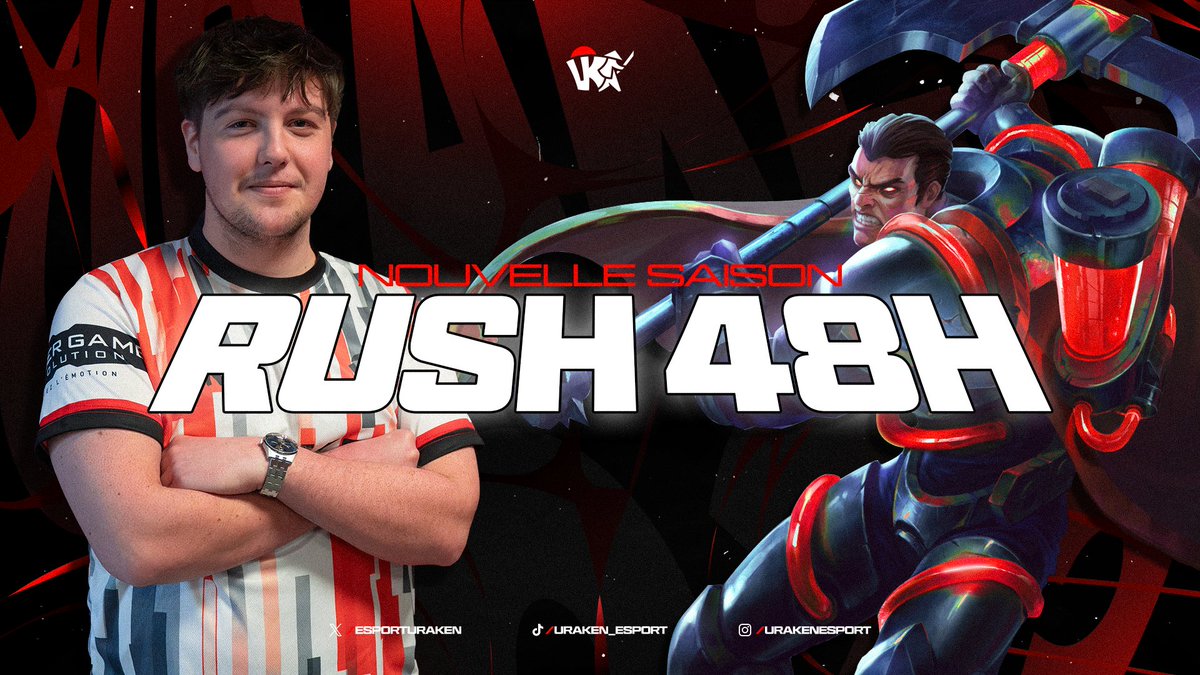 🗡️𝗪𝗘𝗟𝗖𝗢𝗠𝗘 𝗧𝗢 𝗡𝗢𝗫𝗨𝗦 ! 🗡️

La nouvelle saison de #LoL est là, pour fêter ça on envoie souffrir notre CEO 48h dans la faille.

Il vous promet un contenu bienveillant et éducatif. 🤡

▶️ twitch.tv/urakenesport dès 13h.

Vous pensez qu'il peut dépasser son peak élo ?