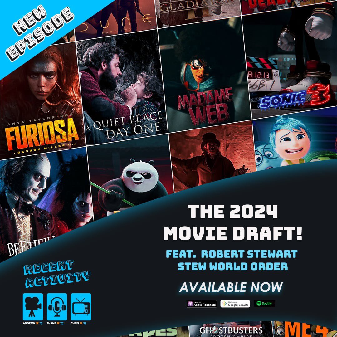 Recent Activity (@recentactpod) on Twitter photo LET’S DRAFT, BABY!
<a href="/SWOProductions/">Stew World Order</a> joins the pod to help us draft our favorite movies from 2024!
——————————————
🎧 recent-activity.captivate.fm/listen LET’S DRAFT, BABY!
<a href="/SWOProductions/">Stew World Order</a> joins the pod to help us draft our favorite movies from 2024!
——————————————
🎧 recent-activity.captivate.fm/listen