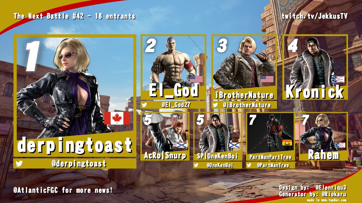 AtlanticFGC's tweet image. Tonight's online results!
TNB #42!
A great way to kick off the new year! 
The AC folks tried their best but the OOR goons held down top 3! 
Super GGs to the fucks up and down the border who signed up tonight! Always great to see the Atlantic players get good games in against OOR!