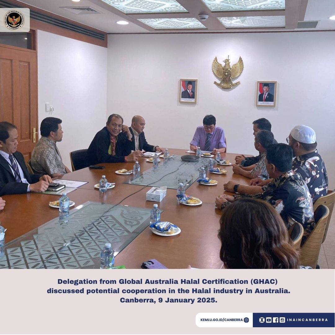 9/1, Ambassador receives delegation from Global Australia Halal Certification (GHAC). They discussed potential cooperation as well as the challenges faced in the Halal industry in Australia.