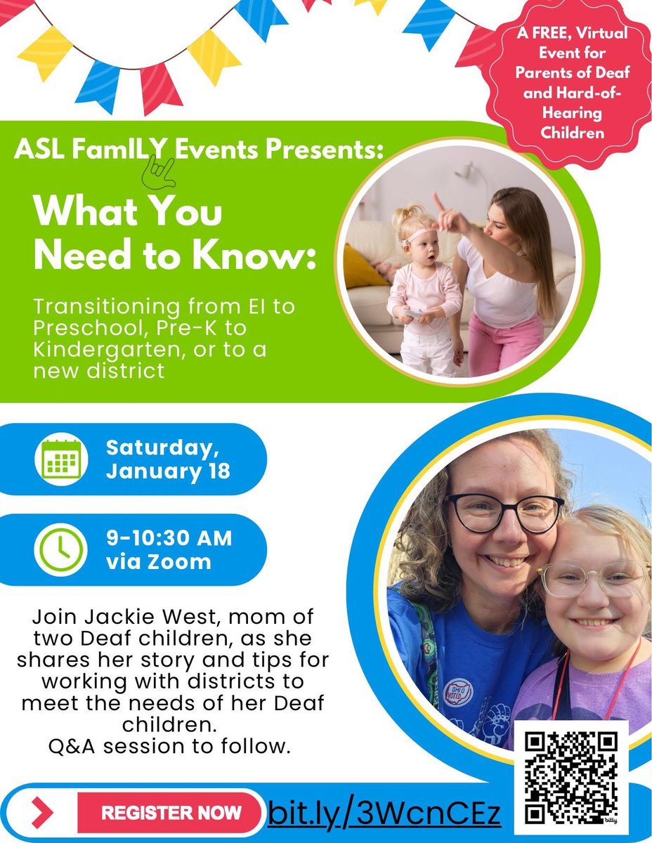 Opportunity for families of children who are deaf/hard of hearing.