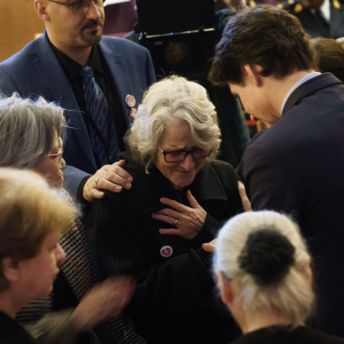 JustinTrudeau's tweet photo. Five years ago, Flight PS752 was unlawfully shot down by the Iranian regime.
                          
Today, we gathered to honour the 176 innocent lives taken, including all those on board who were coming home to Canada. We are determined to hold the Iranian regime accountable and support the victims’ families in their pursuit for justice.