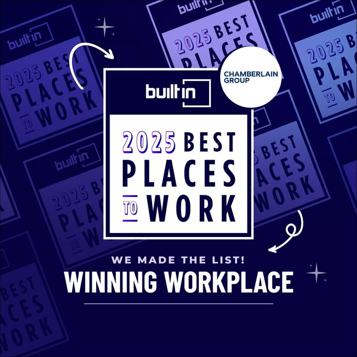 We are beyond excited to be on <a href="/BuiltIn/">Built In</a>’s list of 2025 Best Places to Work in Chicago! 🌟 This recognition underscores our dedication to fostering a collaborative and innovative work environment. 
chamberlaingroup.com/press/chamberl…
#2025BuiltInBest #ONETEAM #TechIndustry #awards