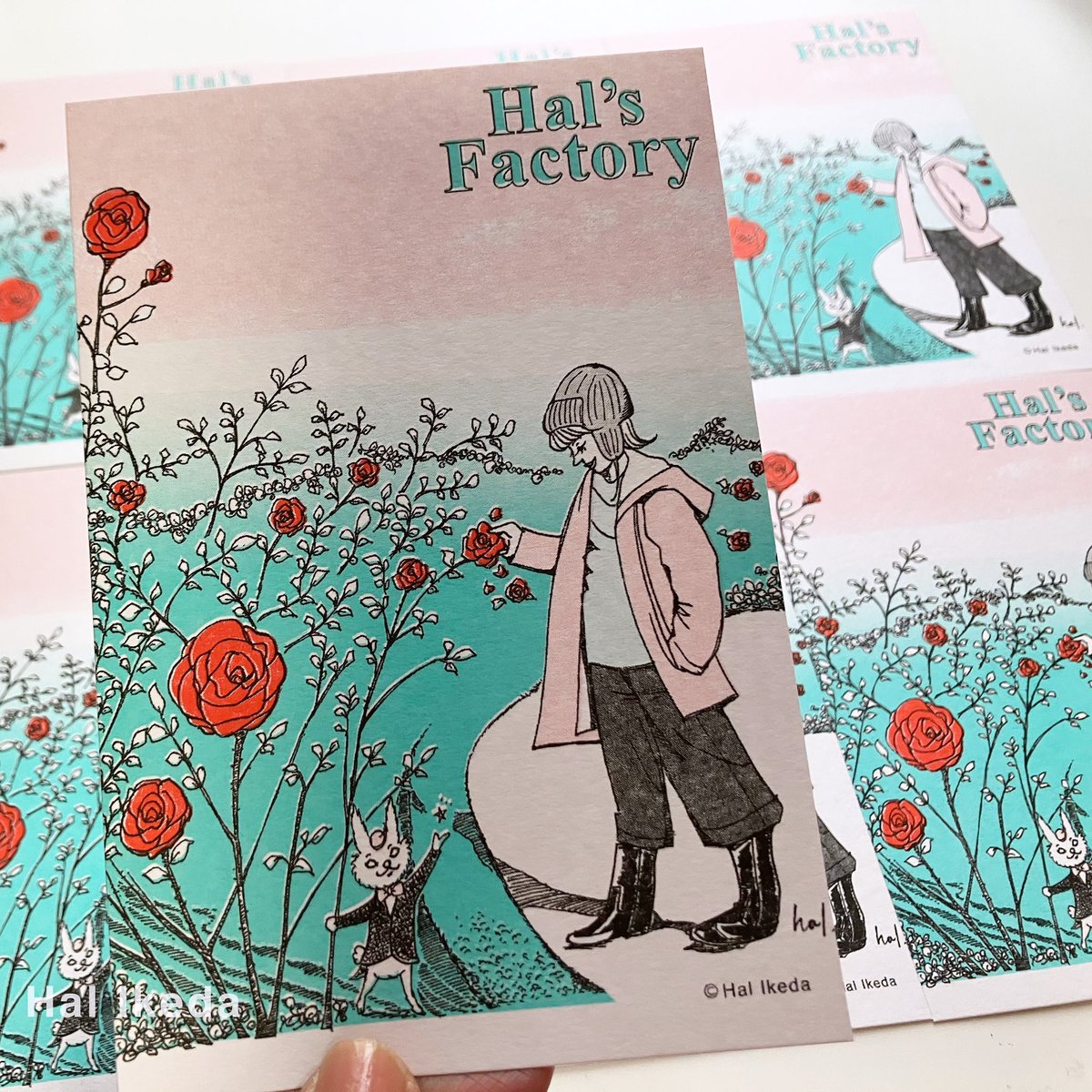 halikeda's tweet photo. 今年もレトロ印刷さんの #年賀状保管計画 展に参加しています◎
わたしは #HalsFactory のリソグラフカードを出品しています。
是非お越しください!
https://t.co/0lQe0s54AU
#池田ハル https://t.co/VcRnQw6x8W