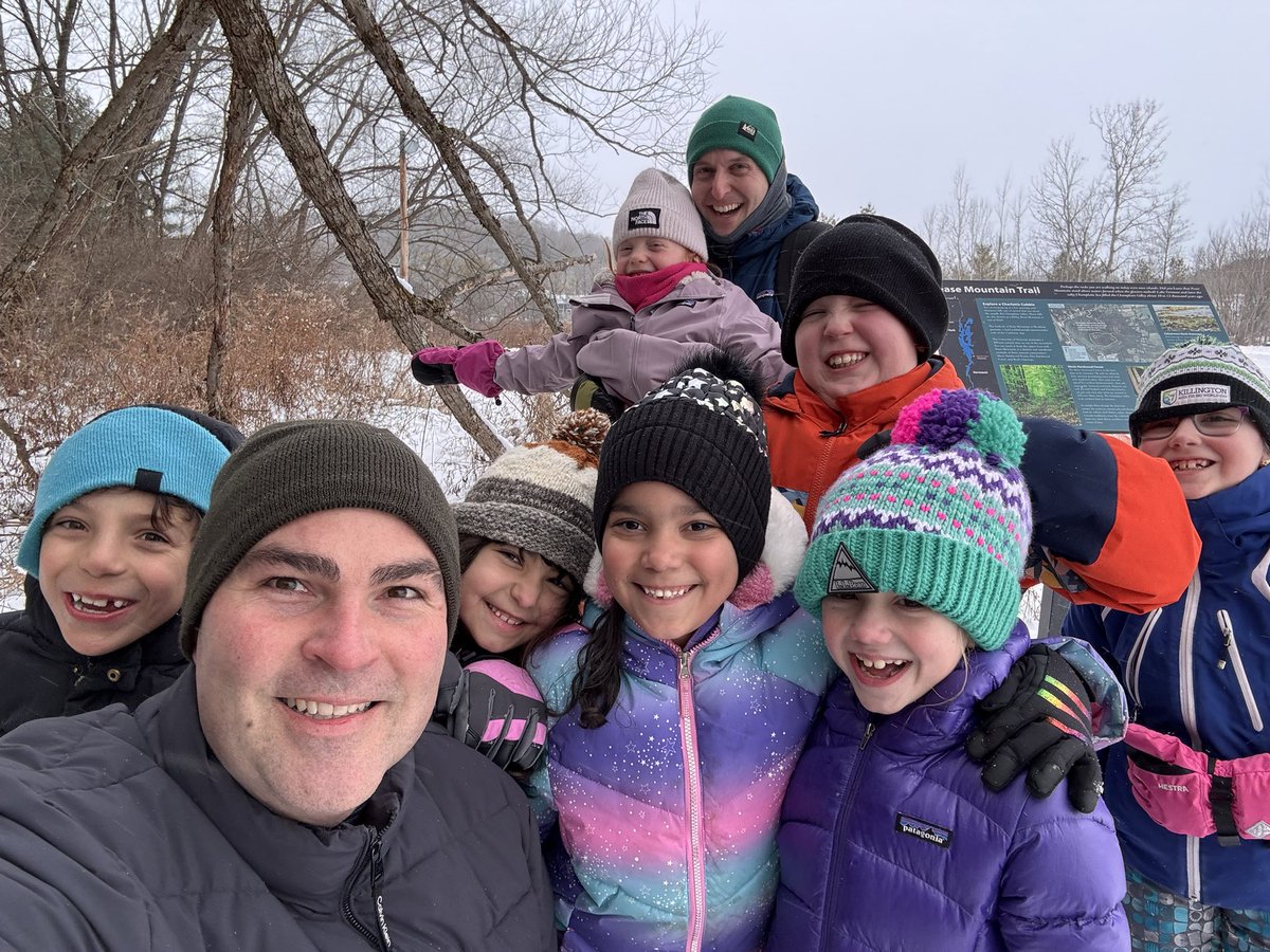 🗻❄️ Yesterday, the windchill disappeared when we hit the woods and the trees protected us, so an intrepid group of second graders could spend an hour exploring Pease Mountain in the snow and having a blast. 🗻❄️ #cvsdvt