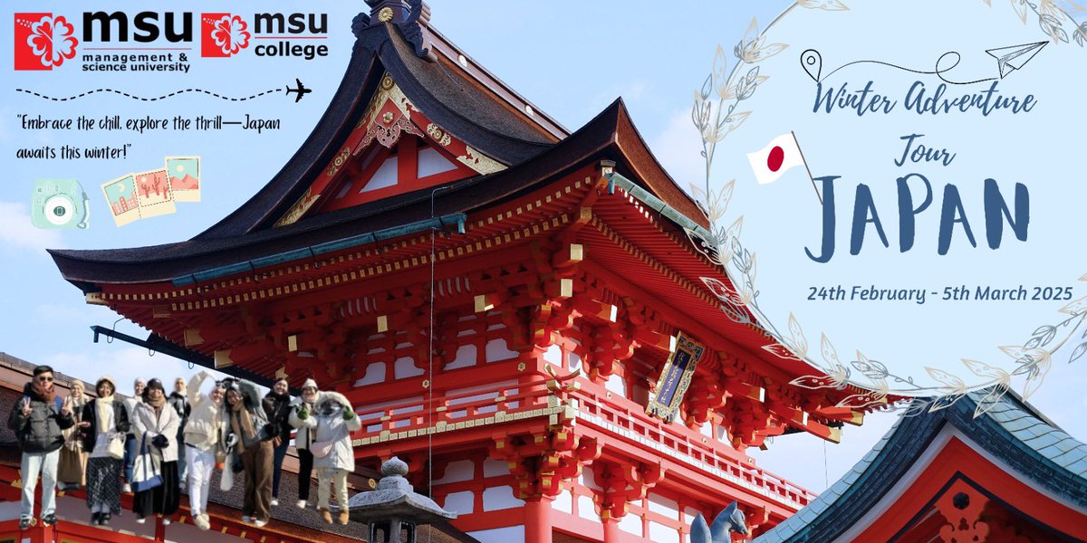 MSUCSabah's tweet photo. "Counting down to an epic winter adventure tour in Japan! ❄️ From Tokyo's bustling streets to Sapporo's snowy landscapes and Fukuoka's warm charm—let the journey begin! 🇯🇵✨ #msucollegesabah #GLP Japan #JapanBound #WinterEscape https://t.co/iEHh5NiLPD