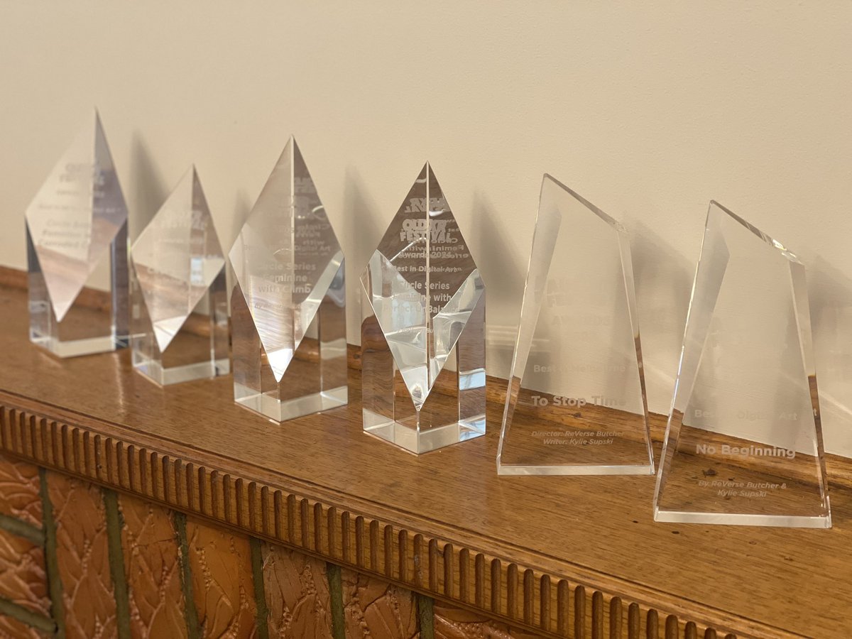 ReVerse Butcher (@x_rvb_x) on Twitter photo Look what just arrived yesterday! Our Best in Digital Art 2024 Award from the <a href="/AusXRFestival/">Australian XR Festival</a>, for “No Beginning”. I’ve put her w/friends from previous yrs & the <a href="/qldxrfestival/">Qld XR Festival</a>.
Thanks again for recognising our work. It’s a huge honor & we’re very proud. 🙏🌈🎨 Look what just arrived yesterday! Our Best in Digital Art 2024 Award from the <a href="/AusXRFestival/">Australian XR Festival</a>, for “No Beginning”. I’ve put her w/friends from previous yrs & the <a href="/qldxrfestival/">Qld XR Festival</a>.
Thanks again for recognising our work. It’s a huge honor & we’re very proud. 🙏🌈🎨