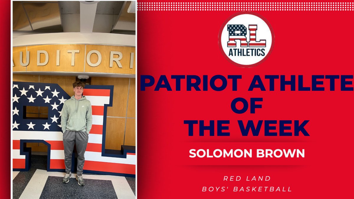 Congratulations to this weeks male Patriot Athlete of the Week, Solomon Brown.  Coach Mehaffey says, "Solomon leads by example.  He competes with full effort and without pursuit of individual glory."