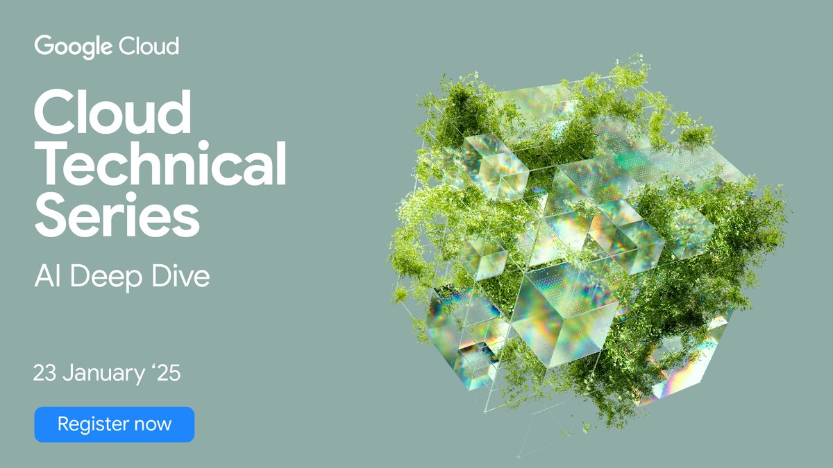 Cloud Technical Series is back this Jan 23, and we're diving deep into the world of AI 🤩.

Sign up today, and get ready for an AI knowledge boost.

Exclusive insights &amp; practical tips await:
goo.gle/3ZjwFnL

<a href="/googlecloud/">Google Cloud</a>