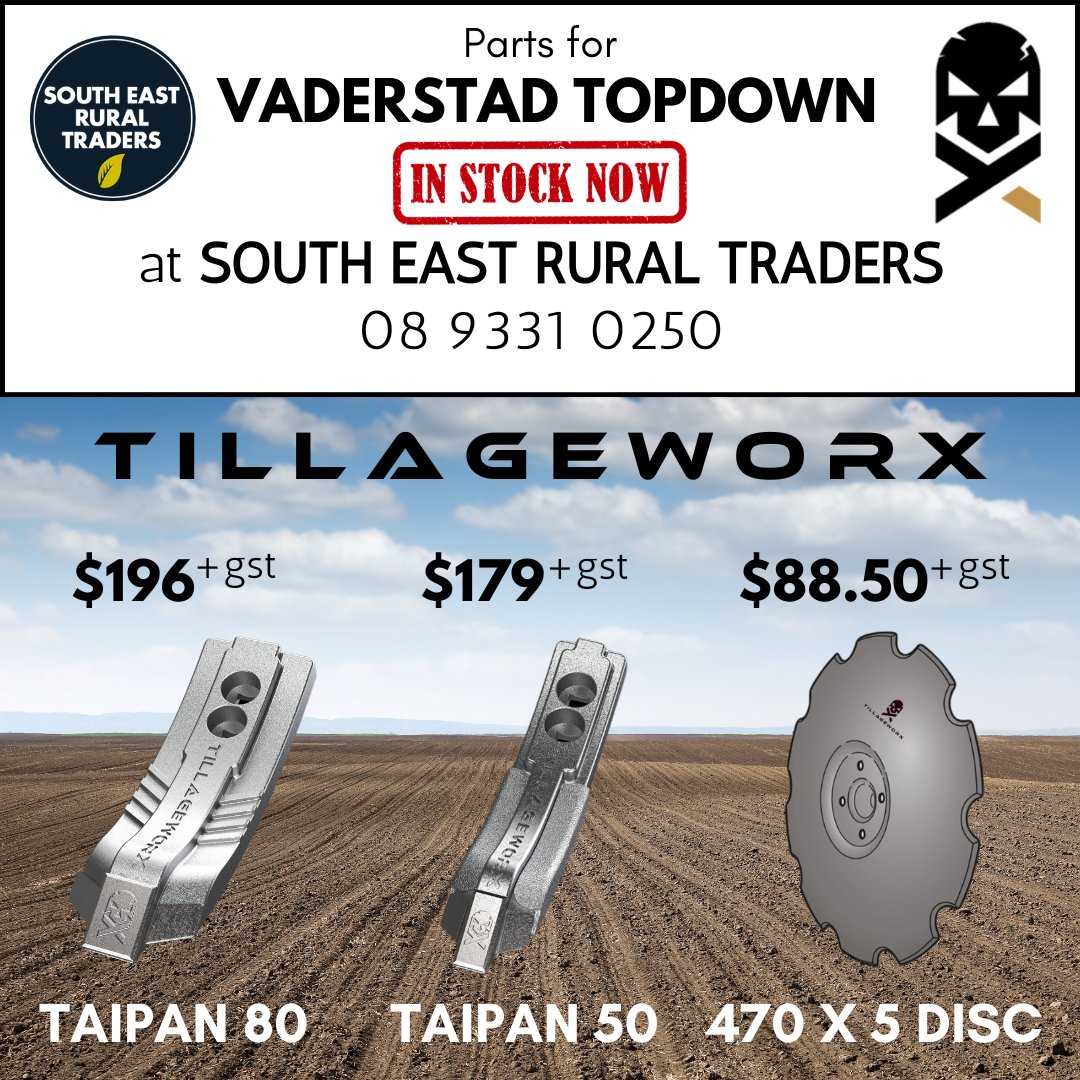 In stock, ready for your tillage program. Get in touch now! <a href="/tillageworx/">Tillageworx</a>