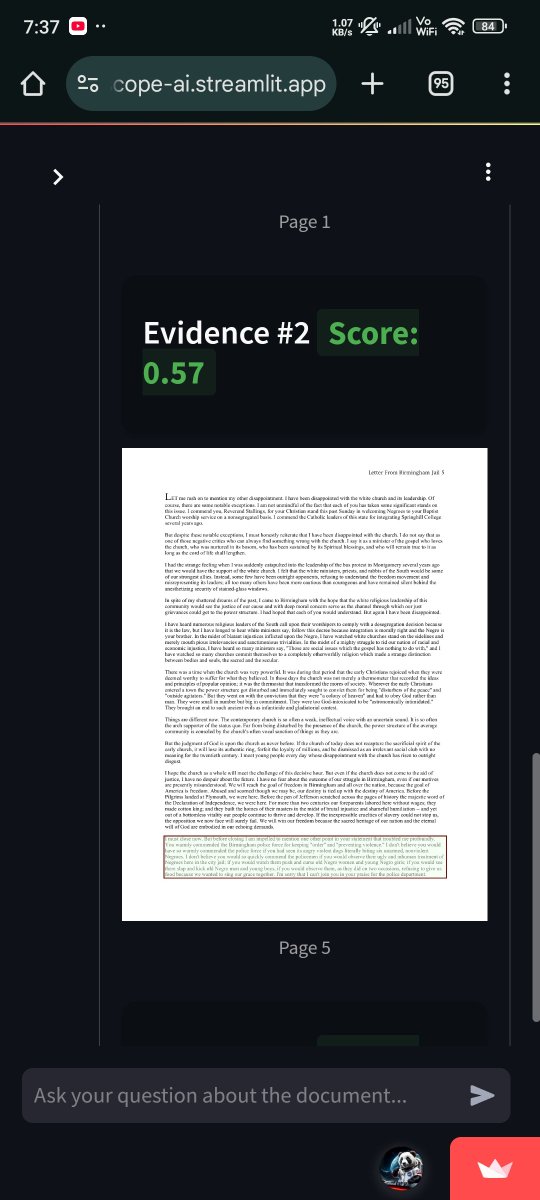 codevlogger's tweet image. 🔍 Built a tool that shows which parts of text LLMs actually use to answer questions!
See it live: thoughtscope-ai.streamlit.app
Tech: @streamlit + @UnstructuredIO
Demo Doc: MLK's Letter from Birmingham Jail
Currently focused on static doc. Planning for dynamic docs.