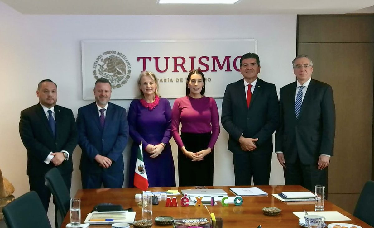 Agradecemos a la Secretaria de Turismo del <a href="/GobiernoMX/">Gobierno de México</a>, Josefina Rodríguez Zamora, <a href="/josefinarodzam/">Josefina Rodríguez Zamora</a>, quien recibió esta mañana a nuestro secretario nacional, Armando Díaz Infante en representación de nuestro presidente nacional, Luis Méndez Jaled <a href="/lmendezjaled/">Luis Méndez Jaled</a>.

Asistieron por