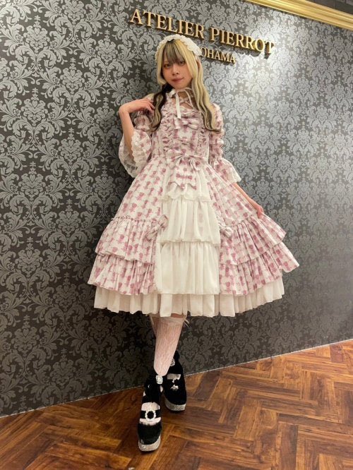🩷おすすめセールアイテム🩷 ATELIER-PIERROT Rosy Bouquet Dress Pink