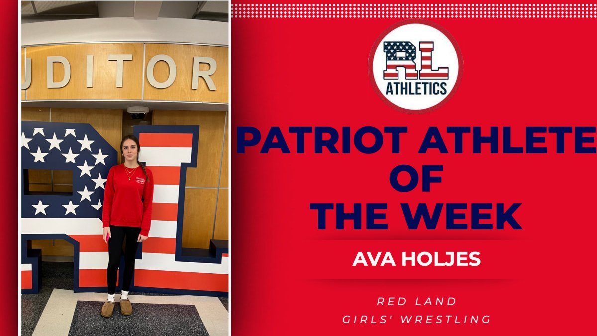 Congratulations to this weeks female Patriot Athlete of the Week, Ava Holjes.  Coach Leppley says, "'Ava had an impressive showing at the Penn Manor Rumble, bringing home 4th place.  Ava is very coachable on and off the mat."