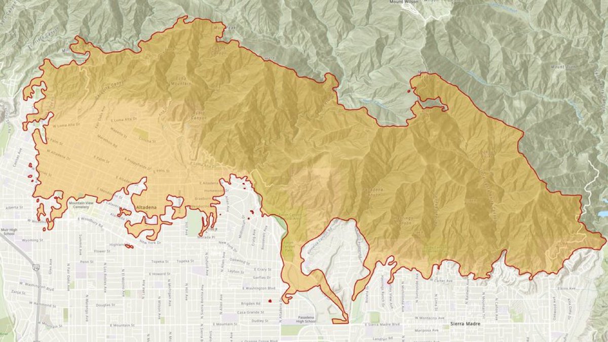 We have our first official map of the #EatonFire 

Pure devastation