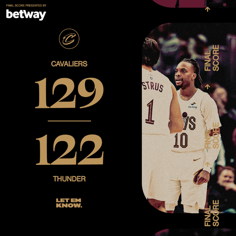 cavs's tweet photo. That's a big W, Cavs fans.

HIGHLIGHTS &amp; STATS 📊: https://t.co/Jf5Dh38iWi

@betwayusa | LetEmKnow