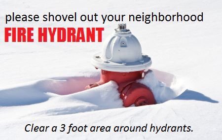 Seconds count. Make sure first responders can find you in an emergency. Be sure to clear away ice &amp; snow from roadside markers &amp; clear 3' around your  neighborhood fire hydrant after a storm. #FireSafety