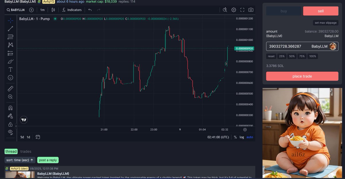 0xArchTrading's tweet image. $18K MCAP. Im tossing a cpl SOL into $BabyLLM 

@babyLLMsol is to good to pass up 

pump.fun/coin/5FPn1z9gQ…