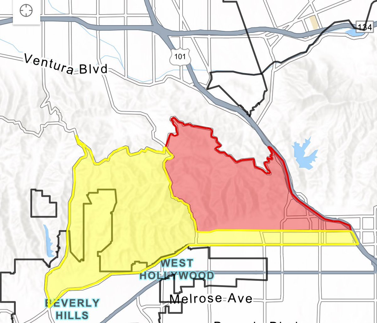 AlertLosAngeles's tweet image. NEW evacuation WARNING on the Sunset Fire in Hollywood Hills.
