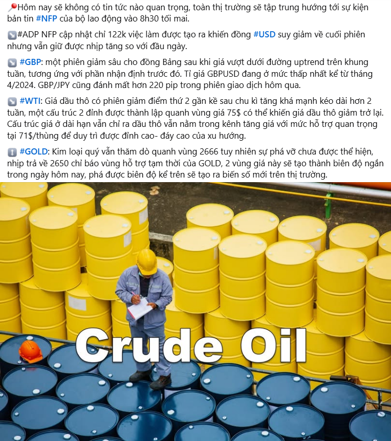 Hocvienkes24's tweet photo. ↘️#ADP NFP cập nhật chỉ 122k việc làm được tạo ra khiến đồng #USD suy giảm về cuối phiên nhưng vẫn giữ được nhịp tăng so với đầu ngày.
⚡️Theo dõi KES tại đây: https://t.co/bl2XAd28vf
#KESacademy #forex #tinNFP #giavang #Crude_Oil #bitcoin https://t.co/6dwsslhcAL