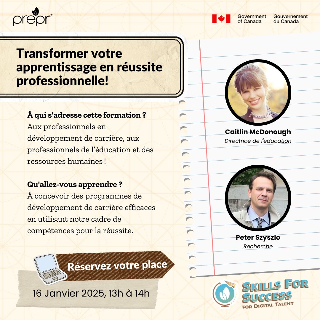 👉 Réservez votre place dès maintenant : shorturl.at/1un8a

#CompétencesPourRéussir #Perfectionnemen#ApprentissageEtDéveloppement #DéveloppeursDeCarrière #FournisseursDeServicesDEmploi #CompétencesNumériques #ApprendreEnFaisant #Prepr #PrépareMoi  #MédiasSociaux