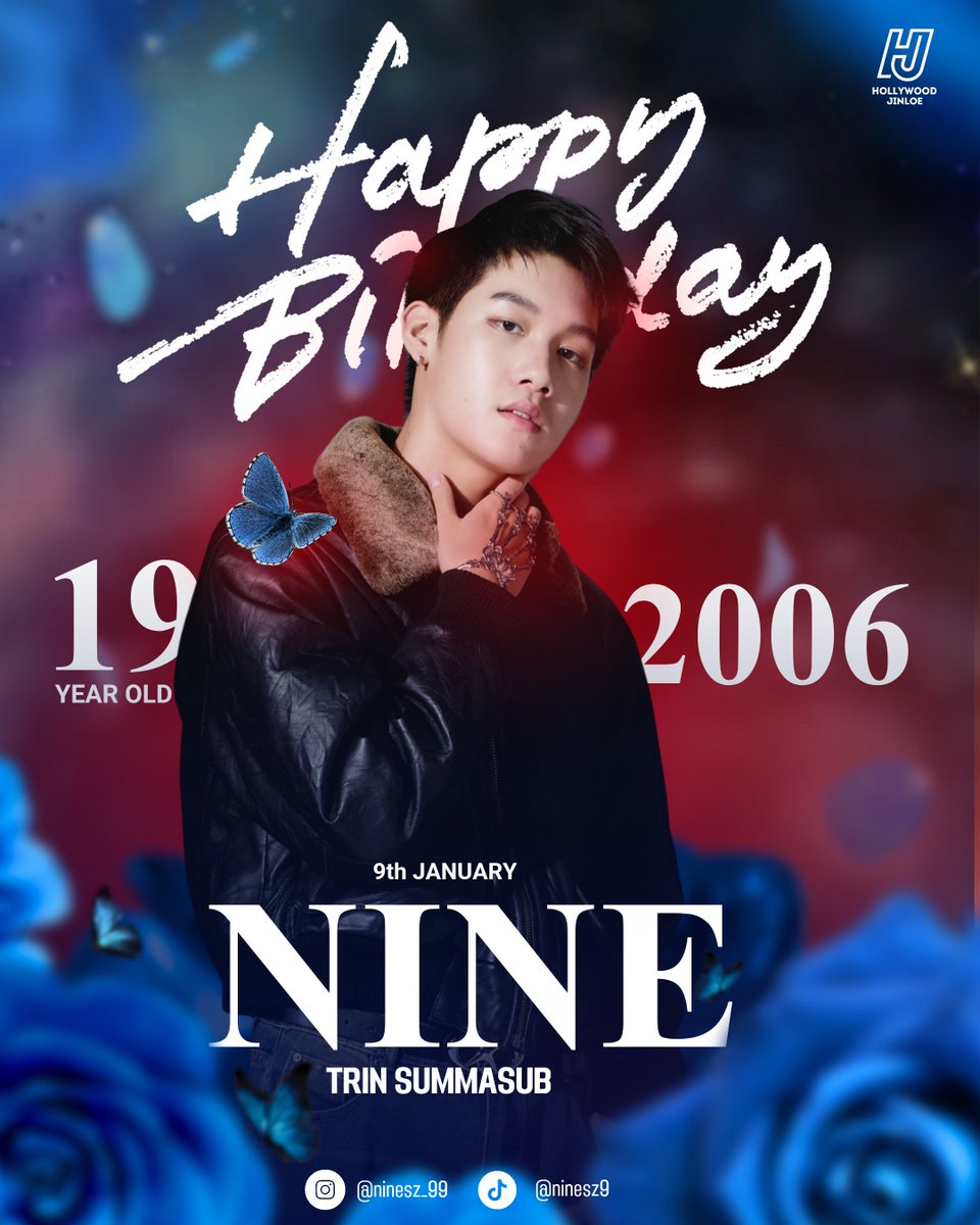 Happy birthday to Nine 🎉🎉🎂
ครบรอบอายุ 19 ปี ขอให้นายมีความสุข เป็นที่รู้จักของทุกคน ขอให้มีแต่รอยยิ้มในทุกๆวัน มีคนเอ็นดูและเป็นที่รักของทุกคนแบบนี้ตลอดไปเลยน้า🎉💖 
มาร่วมอวยพรนายกันผ่านแฮชแท็ก 👇👇#NinenineteennineDay #ninetrin #ninesz_99