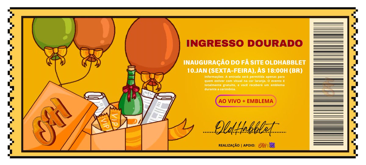hbtcinnamon's tweet image. Fui convidado para a inauguração do mais novo fã site do Habblet, a @OldHabblet !! Estarei tirando o azul para vestir laranja! 🧡 #VemProHabblet #OldHabblet 

📅 Data: 10/01
⏰ Horário: 18h00