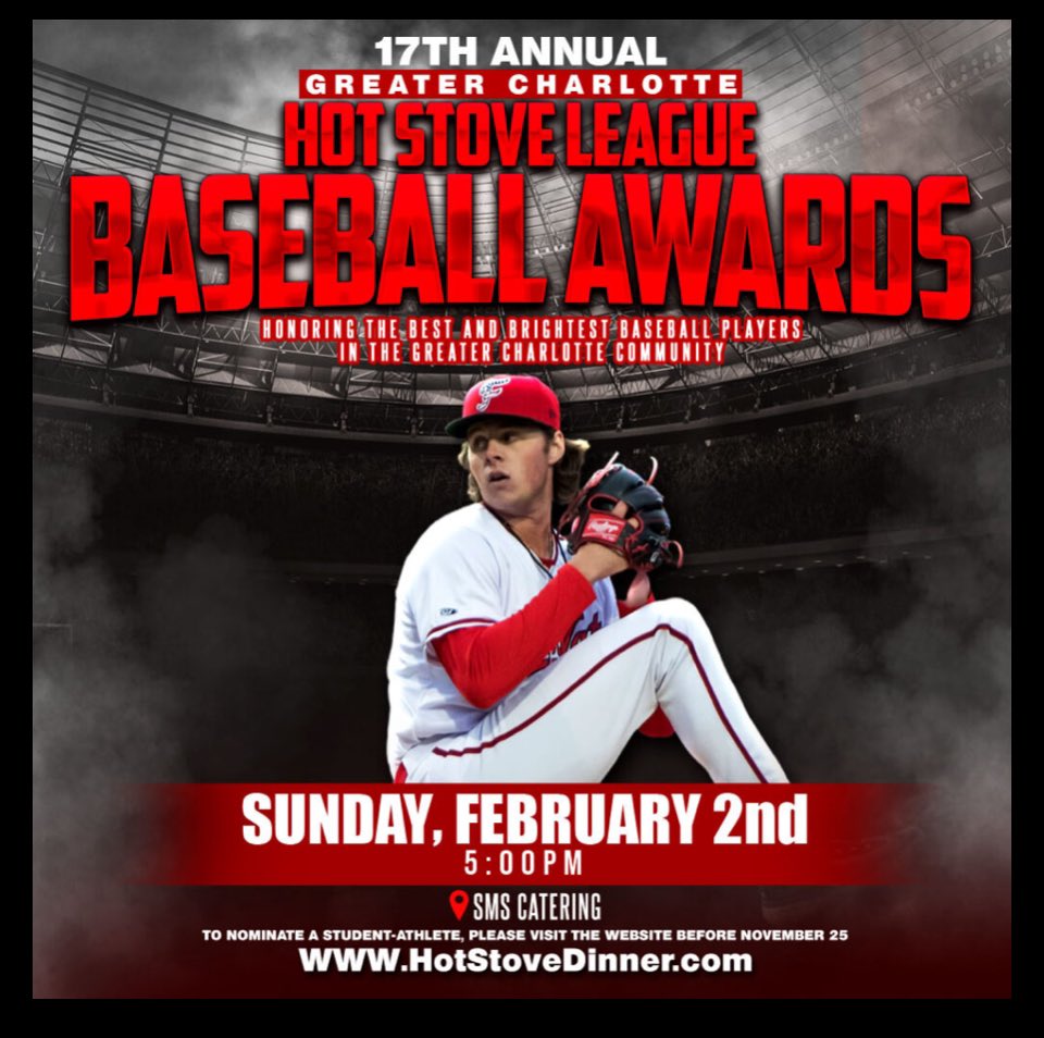 Christian Cherry (@ccherry_12) on Twitter photo Very honored to be a finalist for the Youth Baseball Player of the Year Award for the Greater Charlotte area. Thank you <a href="/SCSportsReport/">Tripp Roakes</a> <a href="/HotStoveDinner/">Hot Stove League Baseball and Softball Awards</a>
<a href="/PanthersProgram/">Panthers Baseball</a>
<a href="/VHurley18/">VHurley18</a>
<a href="/Trev0r8/">Trevor Clemons</a>
<a href="/baseball_lcs16/">Eagles Baseball</a> Very honored to be a finalist for the Youth Baseball Player of the Year Award for the Greater Charlotte area. Thank you <a href="/SCSportsReport/">Tripp Roakes</a> <a href="/HotStoveDinner/">Hot Stove League Baseball and Softball Awards</a>
<a href="/PanthersProgram/">Panthers Baseball</a>
<a href="/VHurley18/">VHurley18</a>
<a href="/Trev0r8/">Trevor Clemons</a>
<a href="/baseball_lcs16/">Eagles Baseball</a>