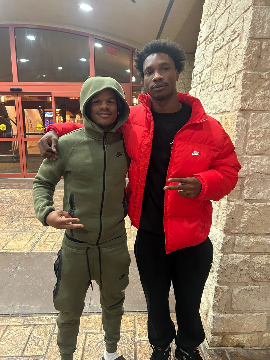 Former Jags back together as <a href="/ChrisDawnJr/">Chris Dawn Jr</a> hosts <a href="/freecharlieee/">Charles Demmings</a> on an official visit at <a href="/TXSTATEFOOTBALL/">Texas State Football</a> #JFL