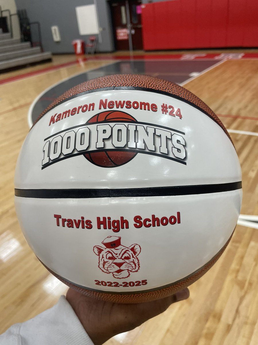 We got to honor Kameron Newsome tonight for his 1000th point tonight. So proud of him, he is such an amazing young man, I am lucky to get to coach him. #TheTravisWay <a href="/RcsSports/">Jim Hicks</a>