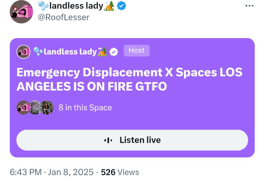 <a href="/RoofLesser/">🧯landless lady ❤️‍🔥</a> "Put your thumb out" [physically, digitally, etc] — as you're suggesting, and got out of LA via, and are doing and facilitating with this space — is a powerful idea, image, metaphor, phrase, (emoji 🫱?) !