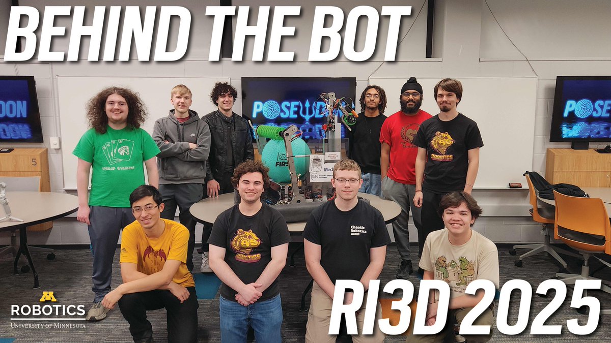 UMNRobotics's tweet image. Here&apos;s the official 2025 UMN Robotics Robot in 3 Days Walkthrough Video showcasing our robot, Poseidon! Thank you to our sponsors! We appreciate all the support!

Check out the robot walkthrough here: youtu.be/bLVEGgimKBY?si…