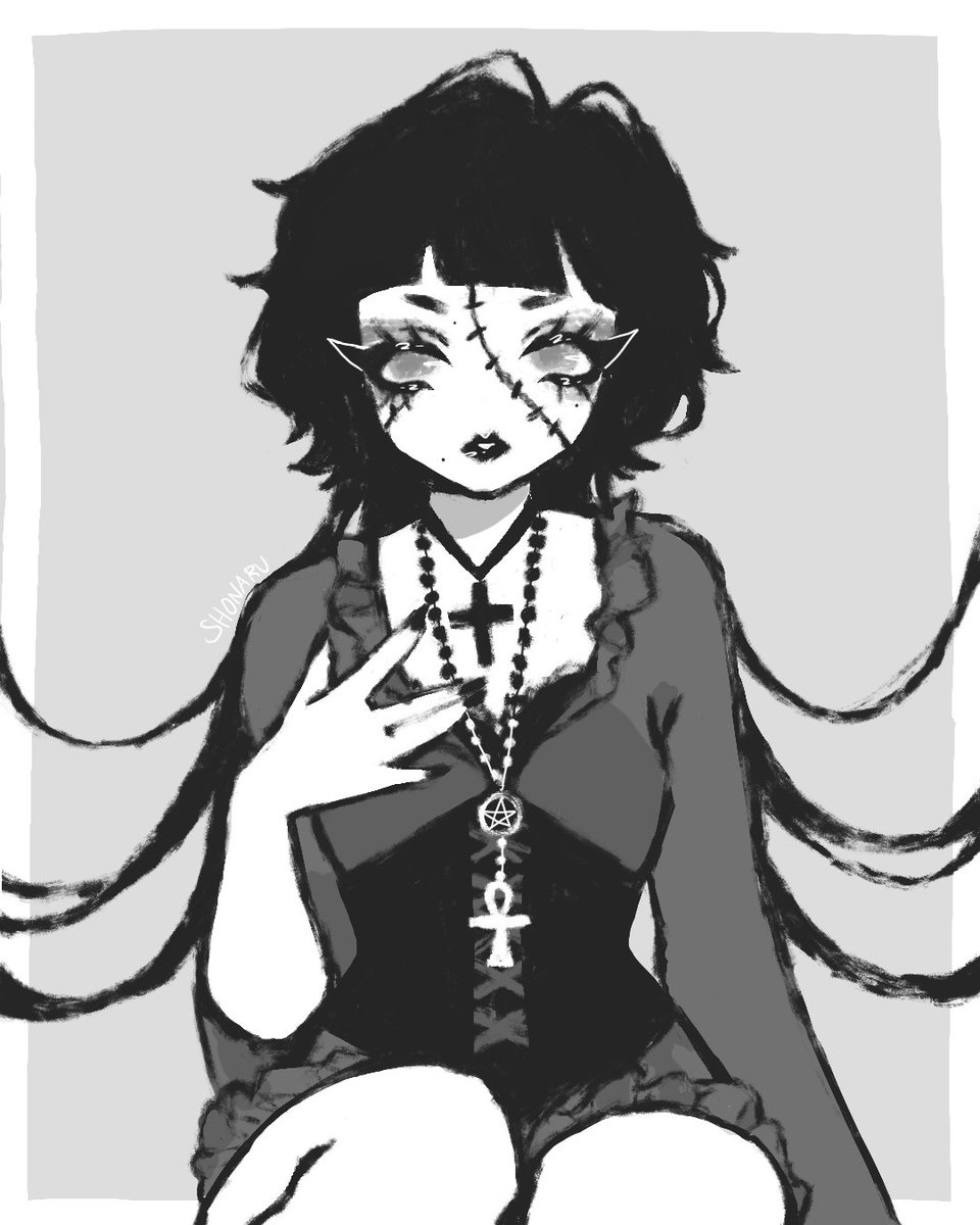 Finally able to make personal art ^0^)9 
#art #artmoot #goth