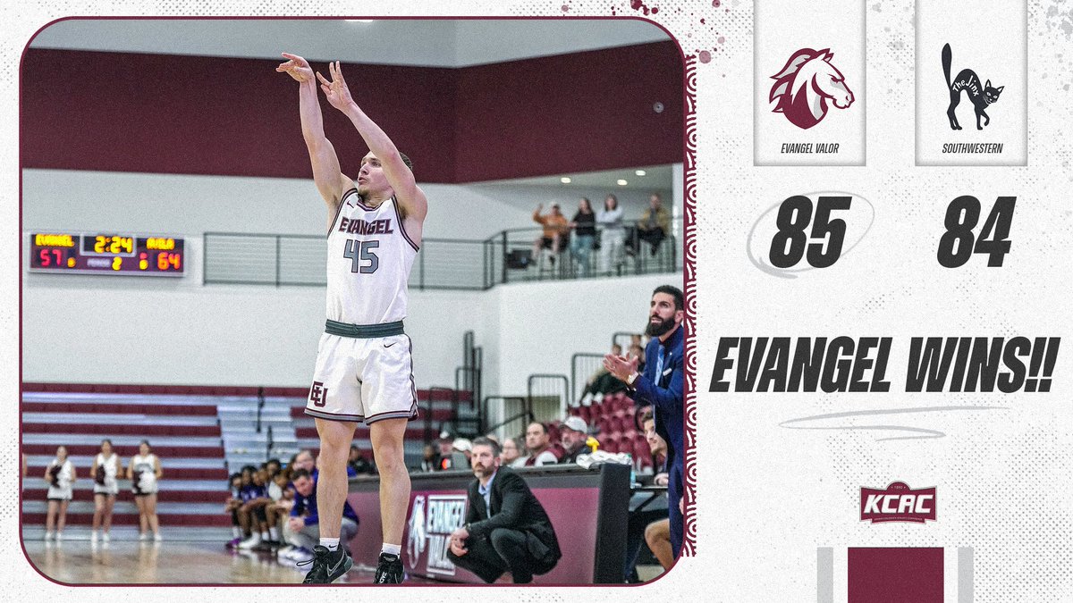 TY CAMPBELL LEGACY GAME!

The junior helps fuel Evangel to an 85-84 win in overtime against Southwestern and breaks the three game skid.

#OneValor