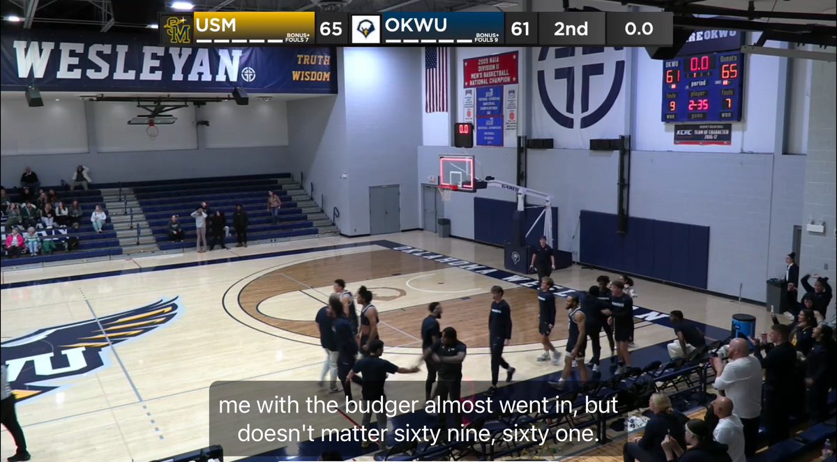 🚨 <a href="/kcacsports/">Kansas Collegiate Athletic Conference</a> | FINAL 🚨 Down goes No. 24

<a href="/USM_basketball/">USM Hoops</a> 65
No. 24 OKWU 61

The Sophomore's Jordan Brown (26pts | 5rebs) and Kaeden Bonner (14pts | 3rebs) lead the way as Saint Mary (KS) goes on the road to knock off OKWU! They now hold a 2 game lead in the KCAC!
