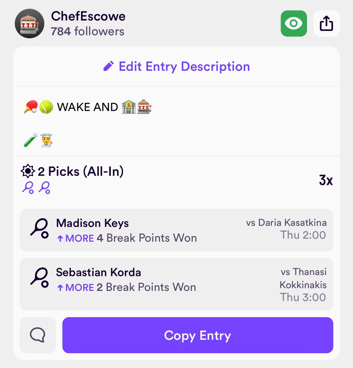 WAKE AND 🏦🎰 IT WITH ME YESSIR MEET ME AT THE 🏧

🧪👨‍🍳
#chefspicks #GamblingX #sportsbet