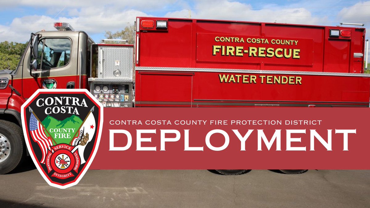 ContraCostaFire's tweet image. Contra Costa Fire has deployed a water tender to the Eaton Fire in Los Angels County. 

For fire updates follow Los Angeles County Fire Department, Pasadena Fire and the United States Forest Services.